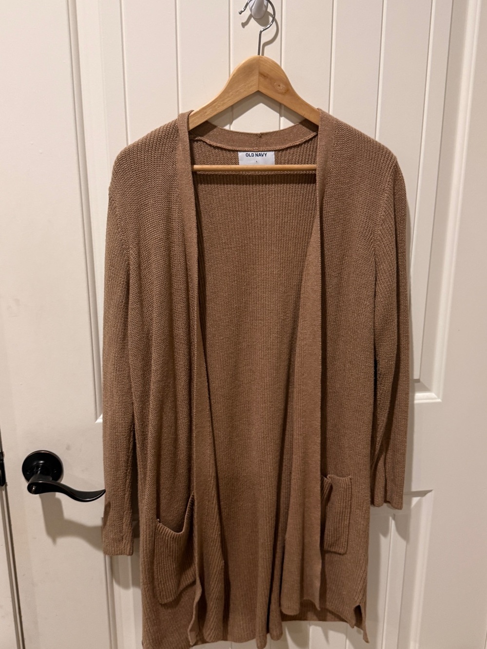 Old Navy Women's Open-Front Taupe Brown Knit Cardigan